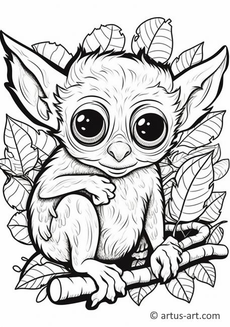 Tarsier Coloring Page For Kids
